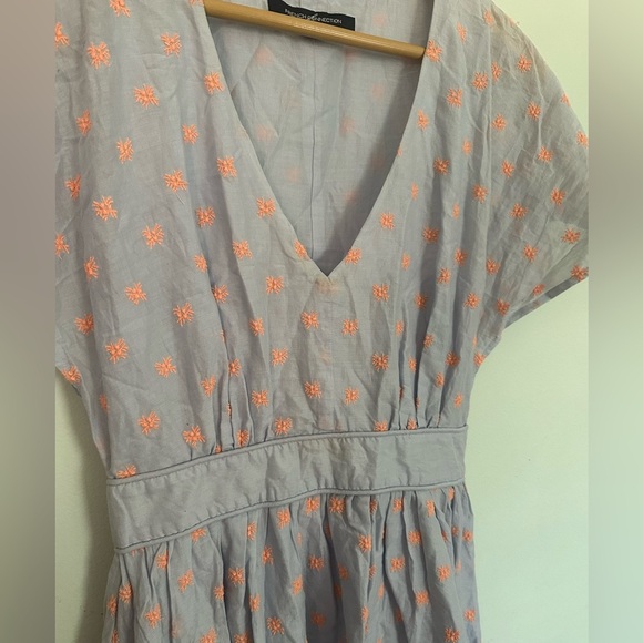 French Connection Light Blue and Pink embroidered Dress - Picture 2 of 4